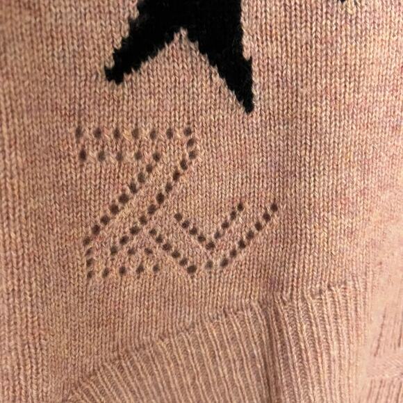 Zadig & Voltaire Mirka Stars Intarsia Blush Cashmere Cardigan Sweater Size XS - Picture 14 of 16
